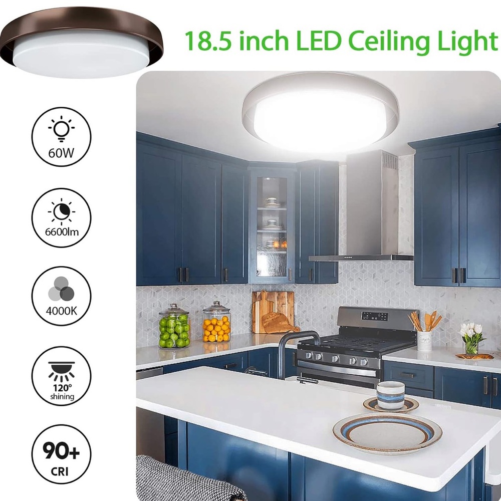 Round Ceiling LED Light, 18inch LED Ceiling Light